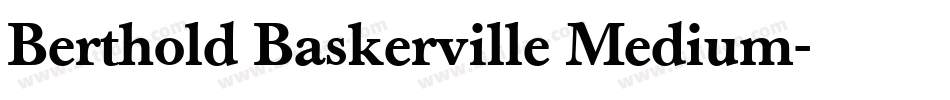 Berthold Baskerville Medium字体转换